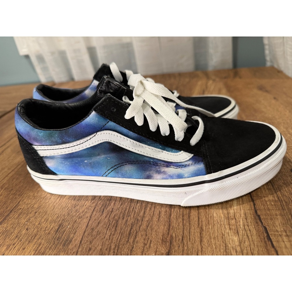 Vans‎ Old Skool Galaxy Print Suede Canvas Lace Up Sneakers Women's Size 7 - Picture 4 of 7